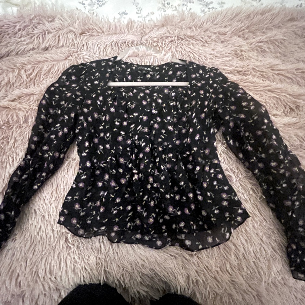 Intermix silk top
